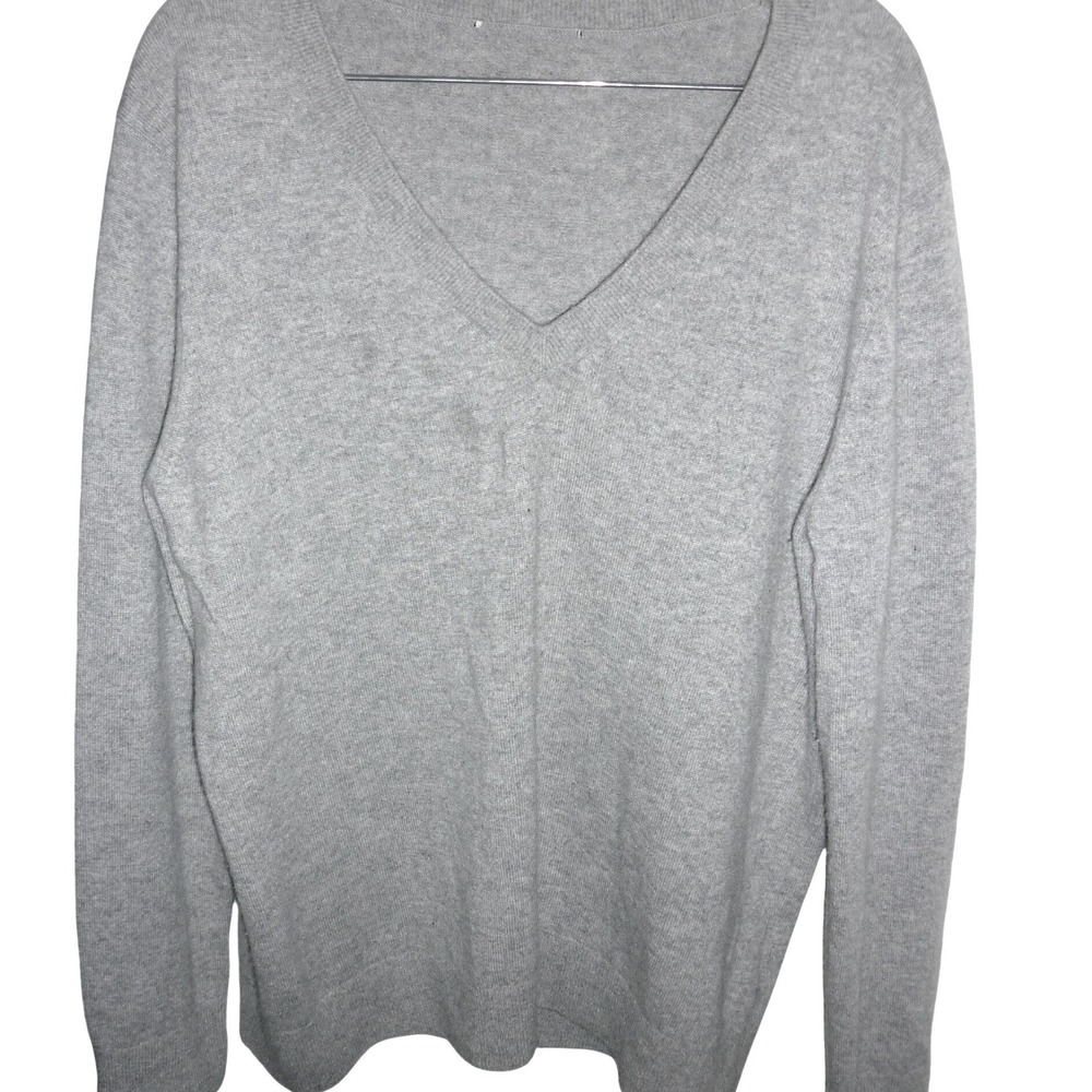 Vince Mens Grey‎ 100% Cashmere V-Neck Sweater Size Large
